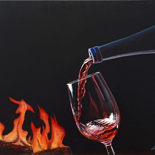 12 Cozy Wine Artwork fine art by Monica Colorado