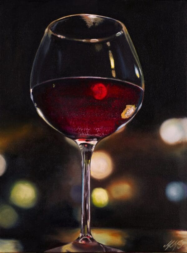 24 Wine - Evening Silhouette Artwork fine art by Monica Colorado