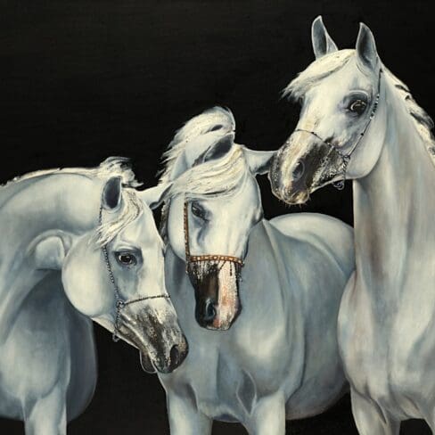 3 Wise guys artwork in Hybrid Fluid Realism by Monica Marquez Gatica, of Monica Fine Art - Colorado
