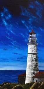 Evening Lighthouse Artworks by Monica - Colorado