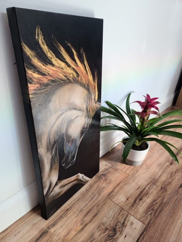 Fire stallion horse artworks by Monica MMG Arts Studio - Colorado