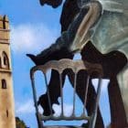 Seville is north of my town, Jerez and this is a Monument to Wolfgang Amadeus Mozart, the bronze statue is by Ronaldo Campos. This painting is part of a series "Mediterranean" There is something mesmerizing and magical about Mediterranean sites in Spain.