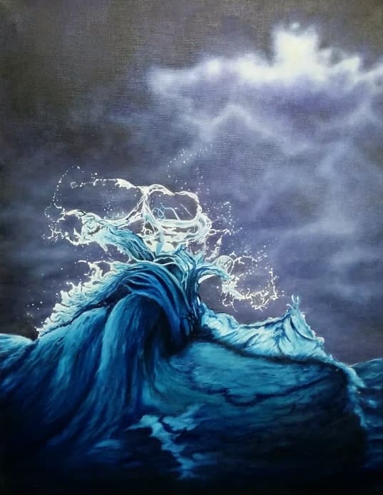 Ocean Wave Artwork by Monica - Colorado