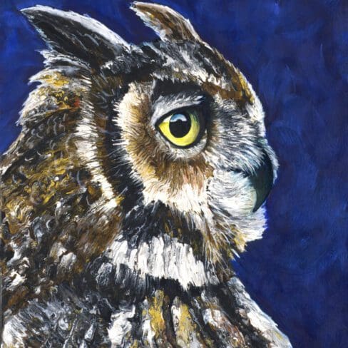 Owl artworks by Monica MMg Art Studio - Colorado