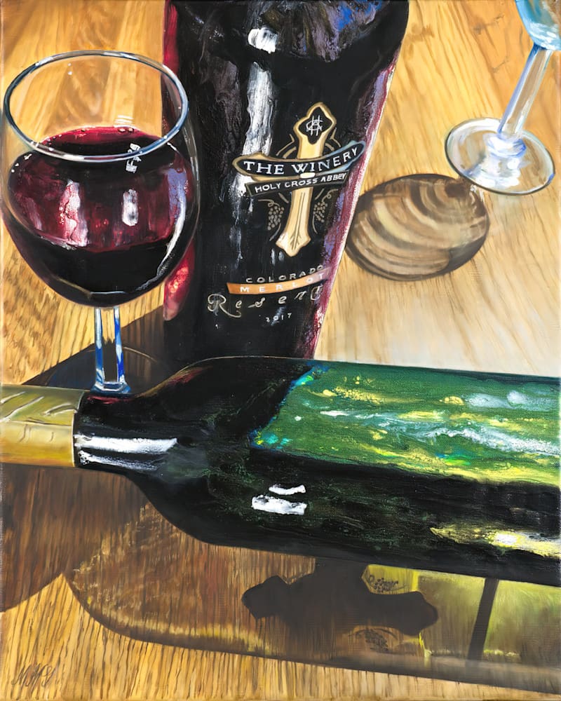 25 1 Down And 1 To Go - Holy Cross Abbey Wine Artwork fine art by Monica Colorado