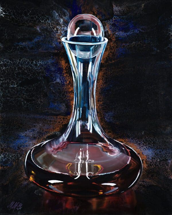 61 Crystal Wine Decanter Artwork fine art by Monica Colorado