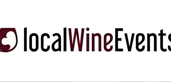 LocalWineEvents logo, representing a platform that showcases wine-related events and articles, including a feature on Monica Marquez Gatica’s wine-inspired art.